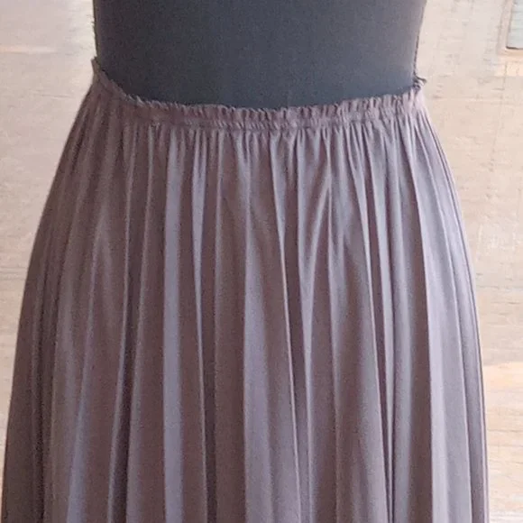Anthropologie Moon River brown pleated midi skirt - Picture 4 of 8